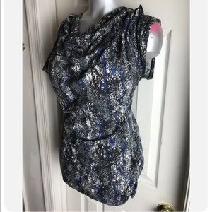 Miss Majesty-animal Print/COLD SHOULDERS/ MESH BACK- Women Top Plus SIZE 3X